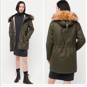 J. Crew Perfect Winter Parka Primaloft Olive Green large